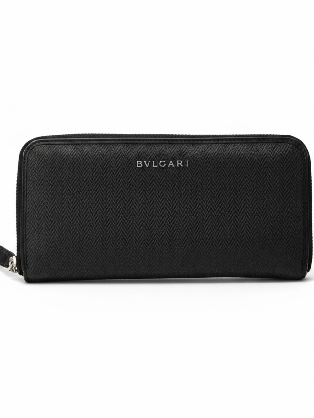 BVLGARI Zip Around Leather Wallet